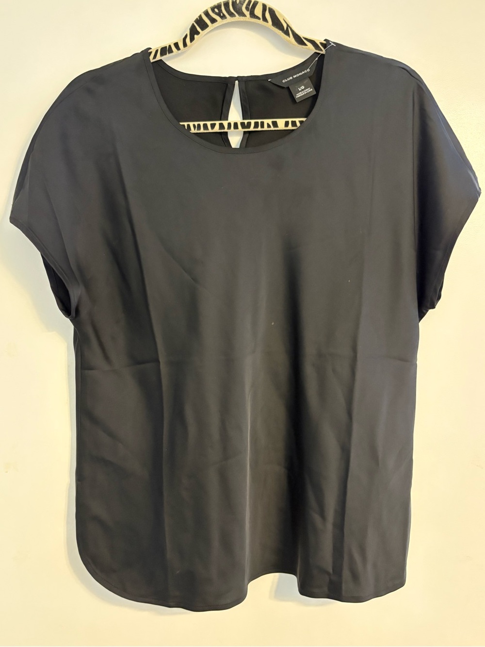 Club Monaco Black Short-Sleeve Top